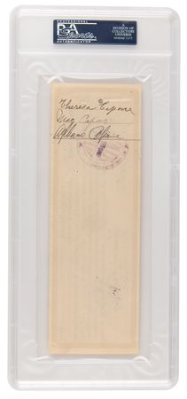 Lot #221 Al Capone Rare 1926 Twice-Signed 'Gold Coin' Chicago Bank Document - PSA/DNA NM-MT 8 - Image 3