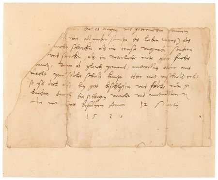 Lot #170 Martin Luther Partial Autograph Letter Signed on Religion: 