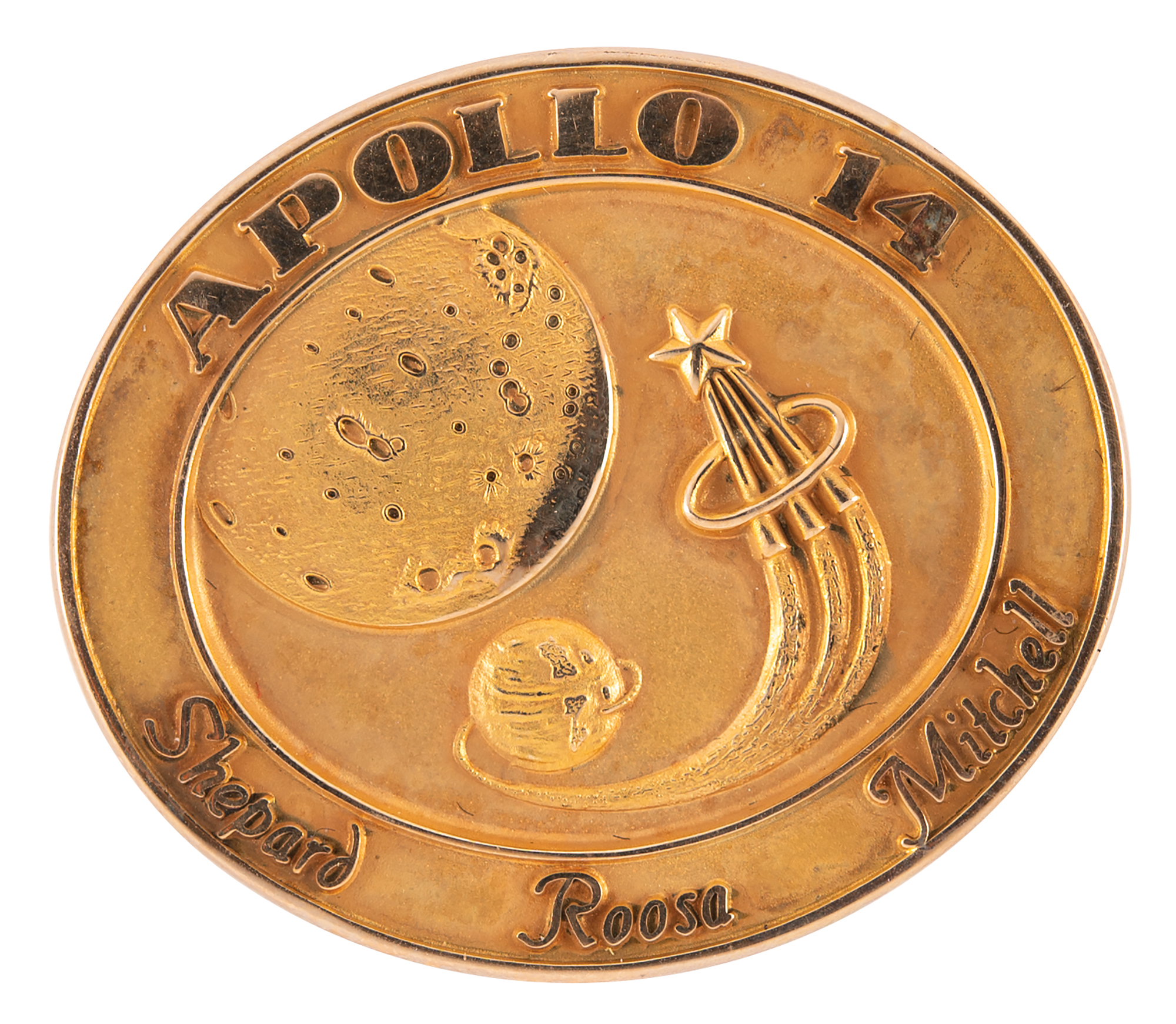 APOLLO 14 MEDAL 銀製メダル APOLLO 14 MEDAL 銀製メダル Space-flown silver medals soar at