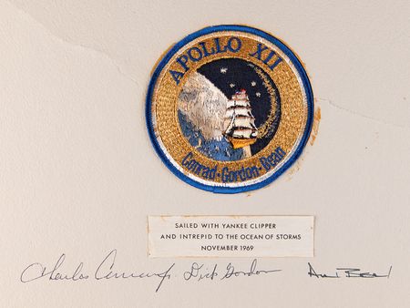 Lot #6167 Apollo 12 Crew-Signed Lunar-Surface Flown American Flag Presentation - From the Personal Collection of Richard Gordon - Image 3