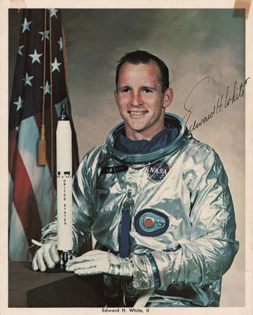 Lot #6072 Edward H. White II Signed Photograph