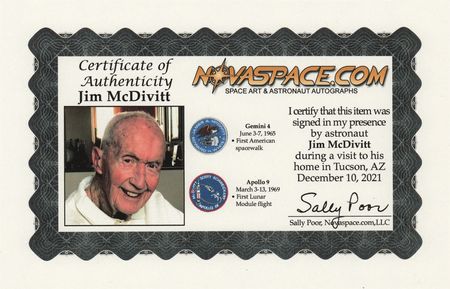 Lot #6101 Jim McDivitt Signed Photograph - 