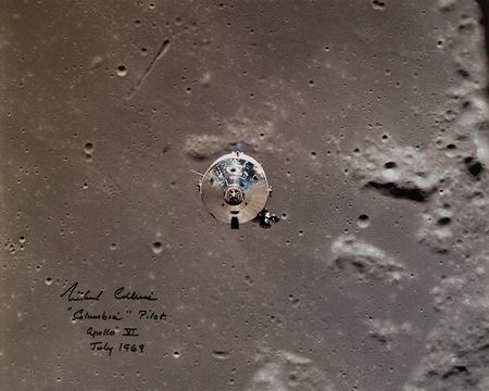 Lot #6161 Michael Collins Signed Oversized Photograph - Image 1