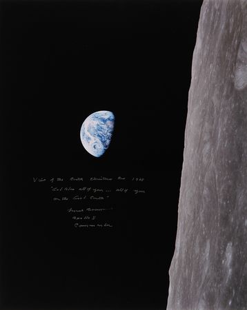 Lot #6091 Frank Borman Signed Oversized Photograph