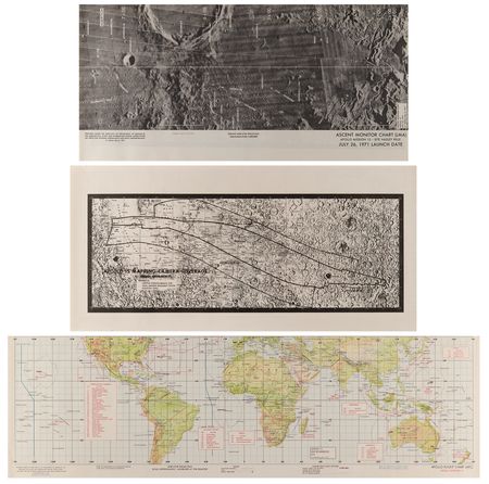 Lot #6332 Apollo 15 (3) Panoramic Mission Charts - Image 1