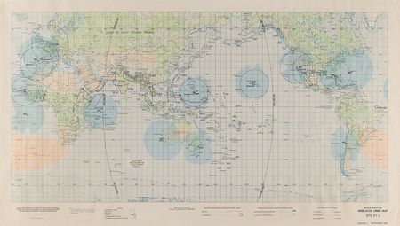 Lot #6451 STS 51-L Mercator Orbit Map