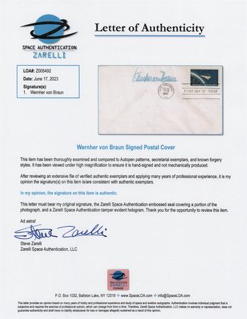 Lot #6418 Wernher von Braun Signed FDC, Dating to the Launch of John Glenn?s Mercury-Atlas 6 Mission - Image 2