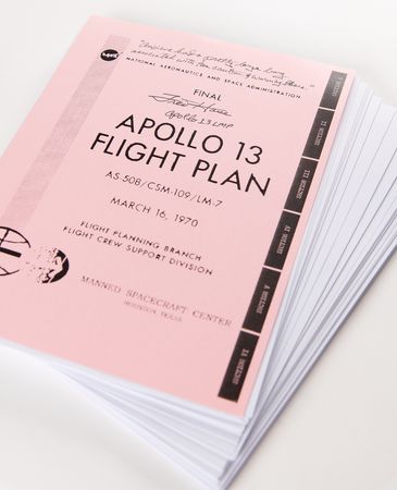 Lot #6261 Fred Haise Signed Apollo 13 Final Flight Plan - Image 1