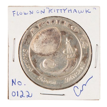 Lot #6296 Apollo 14 Flown Franklin Mint Medallion (No. 0122) - From the Personal Collection of Edgar Mitchell - Image 1