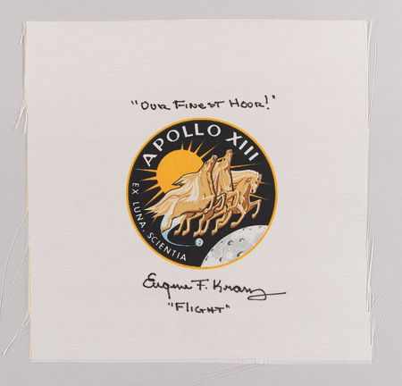 Lot #6415 Gene Kranz Signed Apollo 13 Beta Cloth - Image 1