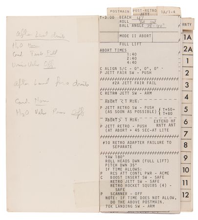 Lot #6033 Gemini 12 Flown Checklist Signed by James Lovell - Image 2