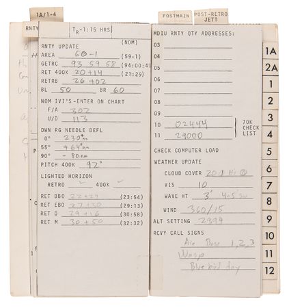 Lot #6033 Gemini 12 Flown Checklist Signed by James Lovell - Image 6