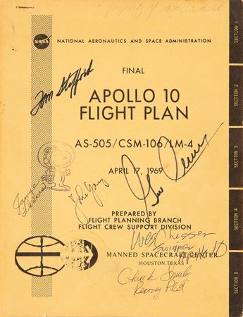 Lot #6389 Apollo NASA Manual Collection of (12) Signed Flight and Activity Plans with (20) Astronaut and Cosmonaut Signatures - Image 3