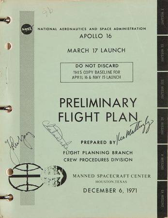 Lot #6389 Apollo NASA Manual Collection of (12) Signed Flight and Activity Plans with (20) Astronaut and Cosmonaut Signatures - Image 7