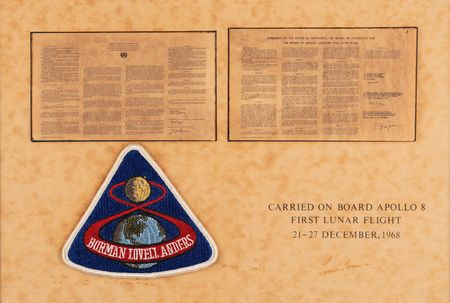 Lot #6085 Apollo 8 Patch and (2) United Nations Space Treaties [Attested as Flown] - Image 1