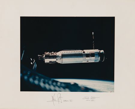 Lot #6034 Gemini 8 Signed Oversized NASA Photograph - Image 1