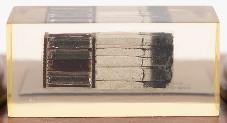 Lot #6041 Gemini 8 Flown Heatshield Display with Titan and Atlas Rocket Models - Image 3