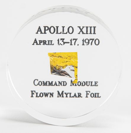 Lot #6258 Apollo 13 Command Module Flown Mylar Foil - Image 1