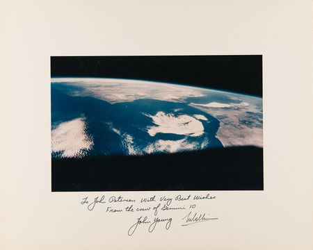 Lot #6049 Gemini 10 Signed Oversized NASA Photograph - Image 1