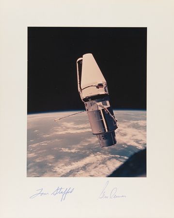 Lot #6058 Gemini 9 Signed Oversized NASA Photograph - Image 1