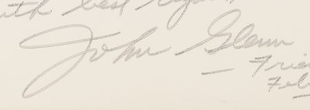 Lot #6016 John Glenn Signed Oversized NASA Photograph - Image 2