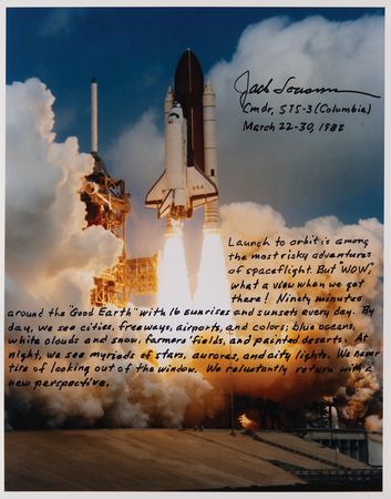 Lot #6446 Jack Lousma Signed Photograph