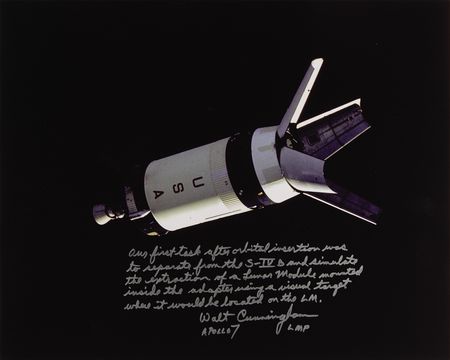 Lot #6079 Walt Cunningham Oversized Signed