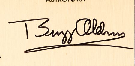 Lot #6145 Buzz Aldrin Signed Apollo 11 Lunar Plaque - Image 2