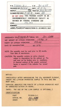 Lot #6400 Apollo Command Module LiOH Filter Assembly, Signed by 19 Apollo Astronauts - Image 7
