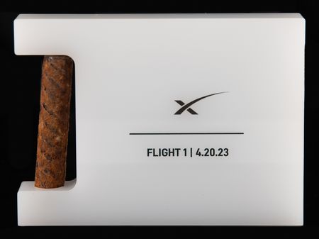 Lot #6493 SpaceX Starship IFT-1 Launch Rebar Display - Image 2