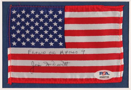 Lot #6094 Apollo 9 Flown American Flag Signed by Jim McDivitt - PSA DNA Authenticated - Image 2