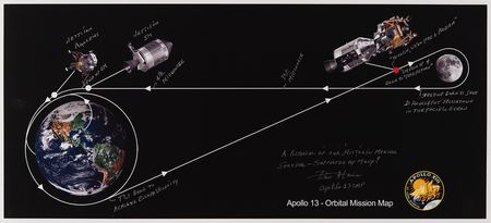 Lot #6270 Fred Haise Signed 'Apollo 13 Orbital