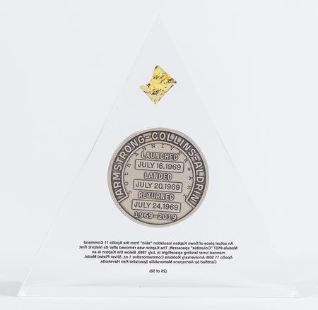 Lot #6148 Apollo 11 Limited Edition 50th Anniversary Lucite Display with Kapton Foil (Attested as Flown) and a Robbins Medallion Restrike - Image 2