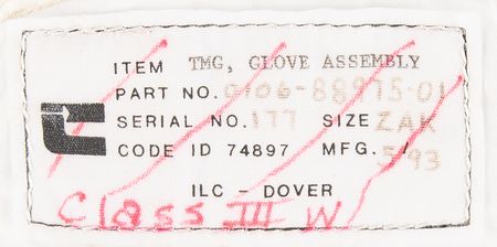 Lot #6436 Space Shuttle 4000 Series EMU Glove TMG (Left) - Image 3