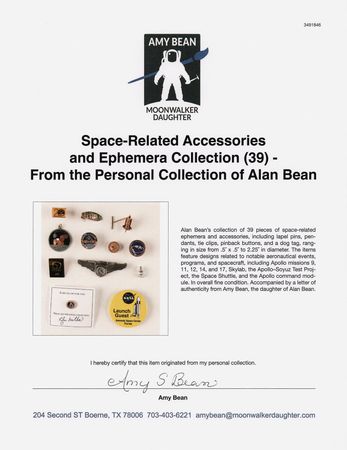 Lot #6237 Space-Related Accessories and Ephemera Collection (39) - From the Personal Collection of Alan Bean - Image 3