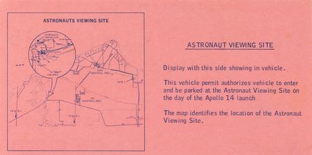 Lot #6301 Apollo 14 'Astronaut Viewing Site' Vehicle Permit - From the Personal Collection of Alan Bean - Image 2