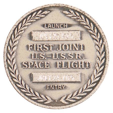 Lot #6429 Apollo-Soyuz Robbins Medallion - From the Personal Collection of Alan Bean - Image 2