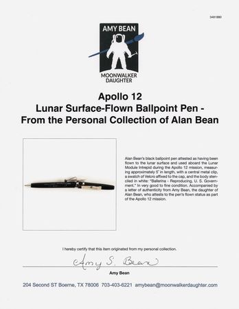 Lot #6176 Apollo 12 Lunar Surface-Flown Ballpoint Pen - From the Personal Collection of Alan Bean - Image 5