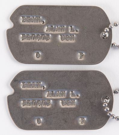Lot #6240 United States Navy Dog Tags (2) - From the Personal Collection of Alan Bean - Image 1