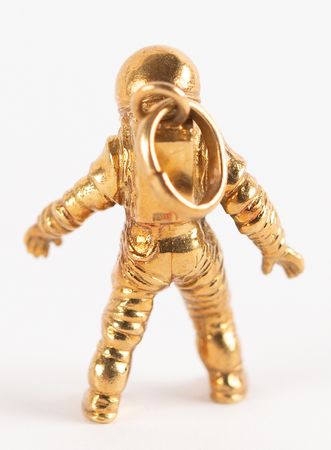 Lot #6213 Golden Apollo Moonwalker Charm - From the Personal Collection of Alan Bean - Image 2