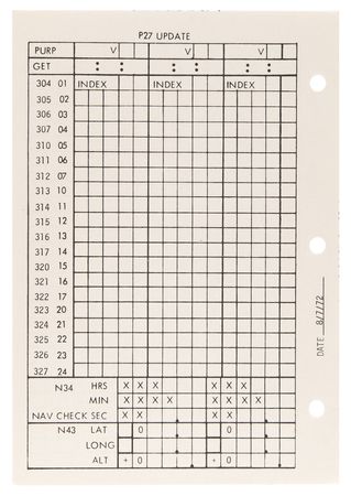 Lot #6363 Apollo 17 CSM Updates Checklist Page (Attested as Flown and Deriving from the Personal Collection of Gene Cernan) - Image 2