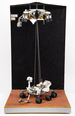 Lot #6481 Isao Hirai: Mars Science Laboratory Rover and Powered Descent Stage 1:10 Scale Model Display - Image 1