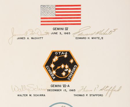 Lot #6031 Project Gemini Mission Insignia Painting, Fully Signed by All 16 Gemini Astronauts (Personally Obtained by Gene Cernan) - Image 5
