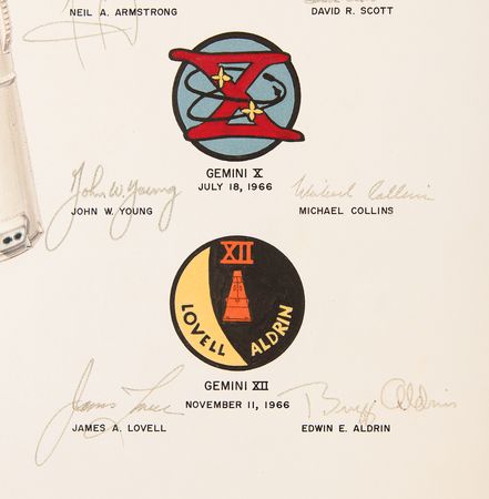 Lot #6031 Project Gemini Mission Insignia Painting, Fully Signed by All 16 Gemini Astronauts (Personally Obtained by Gene Cernan) - Image 6