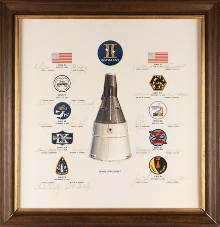 Lot #6031 Project Gemini Mission Insignia Painting, Fully Signed by All 16 Gemini Astronauts (Personally Obtained by Gene Cernan) - Image 7
