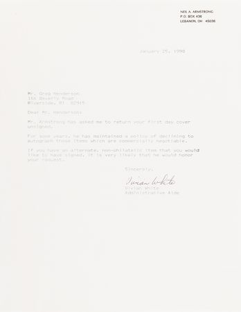 Lot #6157 Neil Armstrong Signature - Image 3
