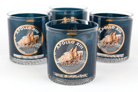 Lot #6303 Apollo 13 (4) Cocktail Glasses - From the Personal Collection of Stuart A. Roosa - Image 1