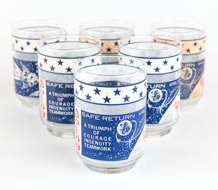 Lot #6308 Apollo 13 (6) Cocktail Glasses - From the Personal Collection of Stuart A. Roosa - Image 1