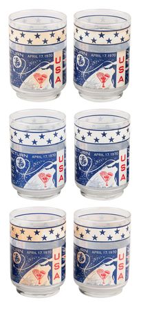 Lot #6308 Apollo 13 (6) Cocktail Glasses - From the Personal Collection of Stuart A. Roosa - Image 3