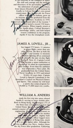 Lot #6082 Apollo 8 Crew-Signed Hubbard Medal Program - Image 2